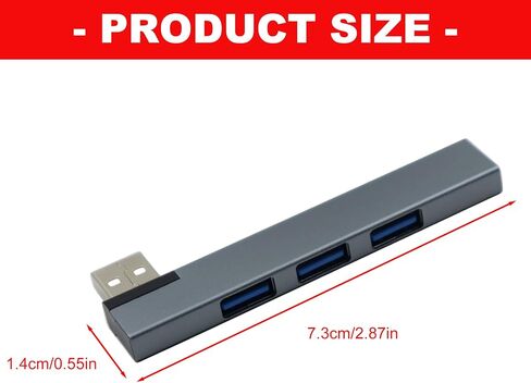 90 Degree USB Hub Docking Station, Aluminum 4 Port, Grey in Saudi Arabia