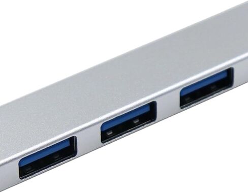 90 Degree USB Hub Docking Station, Aluminum 4 Port, Grey in Saudi Arabia