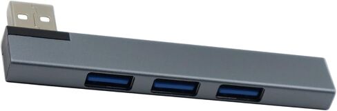 90 Degree USB Hub Docking Station, Aluminum 4 Port, Grey in Saudi Arabia