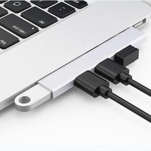 90 Degree USB Hub Docking Station, Aluminum 4 Port, Grey in Saudi Arabia