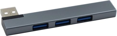 90 Degree USB Hub Docking Station, Aluminum 4 Port, Grey in Saudi Arabia