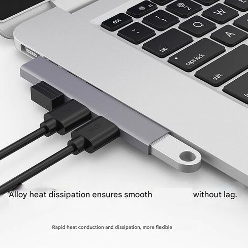 90 Degree USB Hub Docking Station, Aluminum 4 Port, Grey in Saudi Arabia