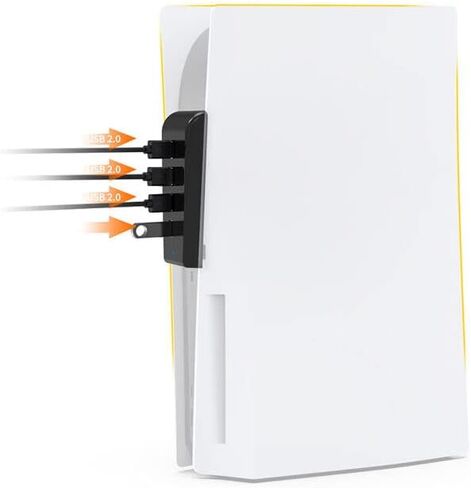 4 USB 2.0 واجهات نقل البيانات مهايئ توزيع مناسب لوحدات تحكم PS5 in Kuwait