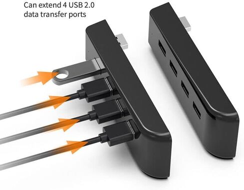 4 USB 2.0 واجهات نقل البيانات مهايئ توزيع مناسب لوحدات تحكم PS5 in Kuwait