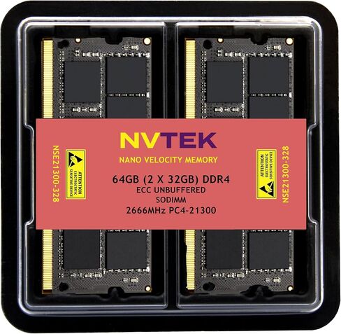 64GB (2X32GB) DDR4 2666MHz ECC SODIMM Compatible with Synology DS1821+ DS1621+ RS1221+ DS923+ DS723+ DS2419+II D4ES0-32G | PC4-21300 260-Pin 2Rx8 1.2V CL19 Memory NAS RAM in Saudi Arabia