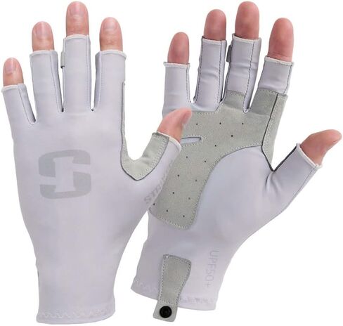 Striker Unisex Reflex 50+ Sun Protection Durable Moisture Wicking Half-Finger Fishing Sun Glove with Snap Connector at Wrist in Saudi Arabia