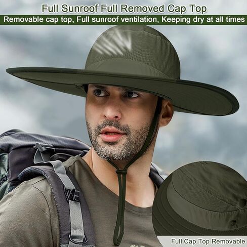 Cooltto L/XL/XXL Wide Brim Sun Hat UPF 50+ UV Protection Boonie Hat in Saudi Arabia
