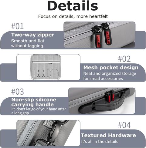 Hard Carrying Case for DJI NEO, Gray PU Waterproof Anti-Drop Portable Travel Shoulder Bag and Handbag 2 in 1 in Saudi Arabia