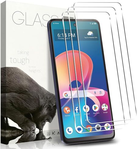 [3 Pack] Tempered Glass Compatible With TCL 50 XE 5G/50 XE NXTpaper 5G Screen protector With 9H Anti Scratch Transparent HD Clear Bubble Free Protective Film in Saudi Arabia