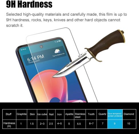 [3 Pack] Tempered Glass Compatible With TCL 50 XE 5G/50 XE NXTpaper 5G Screen protector With 9H Anti Scratch Transparent HD Clear Bubble Free Protective Film in Saudi Arabia