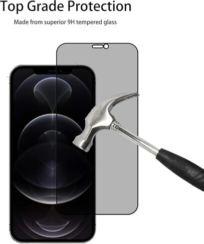 2-2 Pack Privacy Screen Protector Designed For iPhone 12 Anti Spy Private Tempered Glass Film 2-Pack Camera Lens Protector Film 2-Pack in Saudi Arabia
