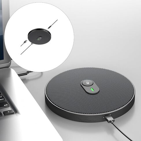 USB Power Microphone Full Ranges Sound Capturing and Integrated Loudspeaker for Clear Communication Live Streaming Pickup in Saudi Arabia