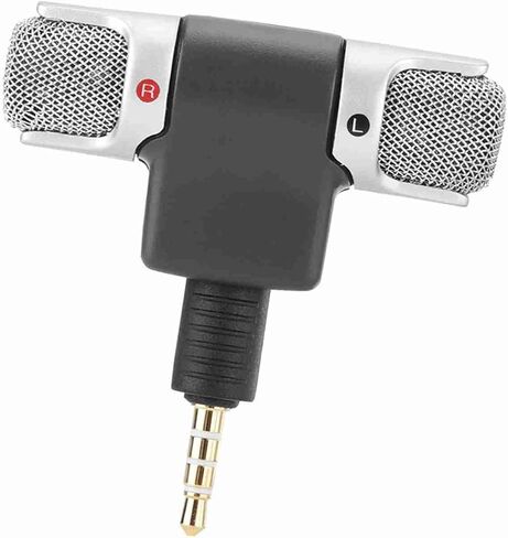 Professional Wireless Microphone for Mobile Phones PC Recorder 3.5mm Stereo Microphone for Digital Media 5.7X X 1.3cm in Saudi Arabia