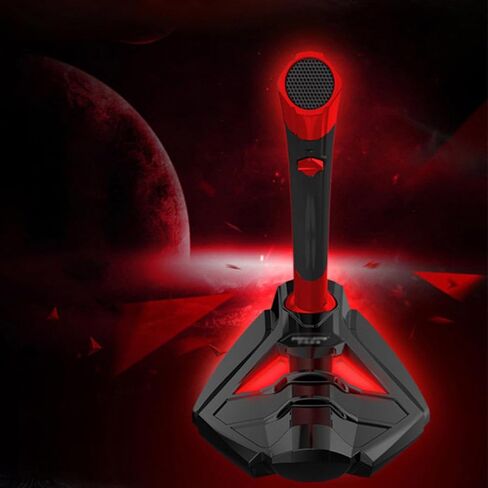 USB Gaming Computer Microphone with Light, Adjustable Volume for Singing in Saudi Arabia