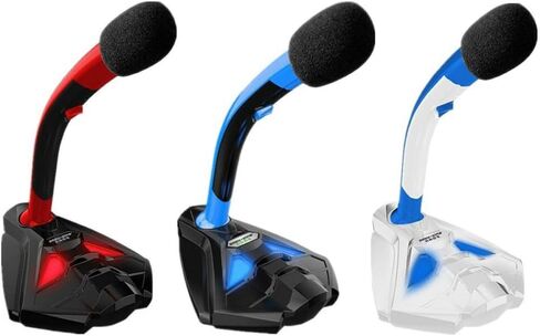 USB Gaming Computer Microphone with Light, Adjustable Volume for Singing in Saudi Arabia