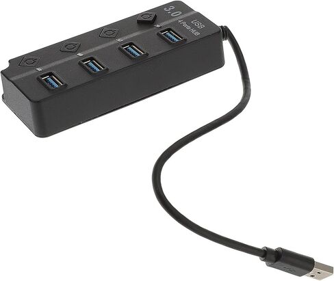 Port USB Hub with 4 USB 3.0 Ports, Durable ABS in Saudi Arabia