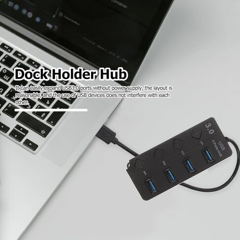 Port USB Hub with 4 USB 3.0 Ports, Durable ABS in Saudi Arabia