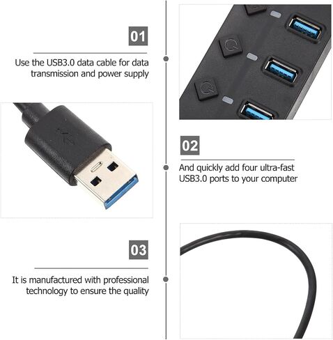 Port USB 3.0 Hub with Power Control and LED Light in Saudi Arabia