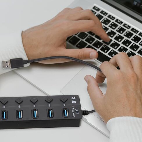 Port USB 3.0 Hub with Power Control and LED Light in Saudi Arabia