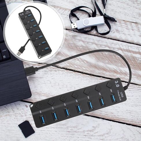 Port USB 3.0 Hub with Power Control and LED Light in Saudi Arabia