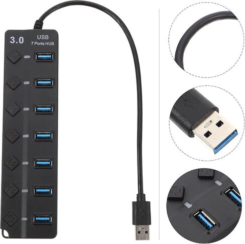 Port USB 3.0 Hub with Power Control and LED Light in Saudi Arabia