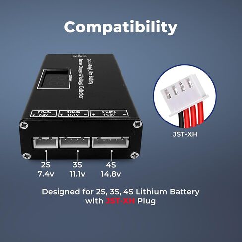 Airsoft Battery Charger LiPo Balance Charger for Lipo/Li-Ion Battery with Wireless Voltage Meter, Overcharge Protection Fast Charging and Safety Cut Off for 7.4V 11.1V 14.8V Airsoft RC Lithium Battery in Saudi Arabia