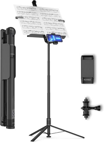 KraftGeek 66" Music Stand for Sheet Music, Phone Tablet Holder with 1/4" Screw Adapter in Saudi Arabia