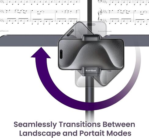 KraftGeek 66" Music Stand for Sheet Music, Phone Tablet Holder with 1/4" Screw Adapter in Saudi Arabia