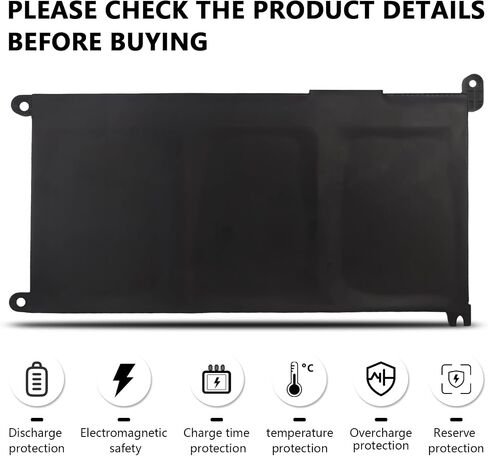 بطارية YRDD6 بقوة 42 وات في الساعة لجهاز Dell Inspiron 15 3000 5000 Series Vostro 5481 in Kuwait