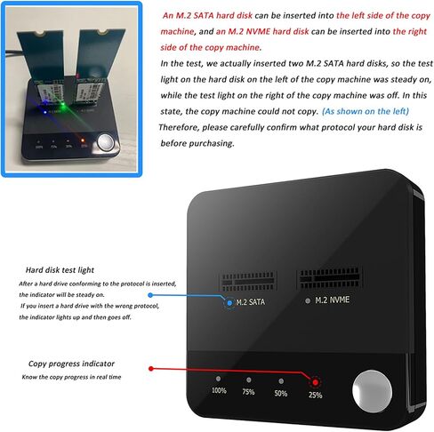 M.2 SSD NVMe M.2 Enclosure Offline Clone Duplicator Dual Bay M.2 SSD NVMe M.2 Enclosure Offline Clone Duplicator in Saudi Arabia