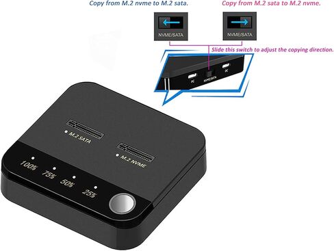 M.2 SSD NVMe M.2 Enclosure Offline Clone Duplicator Dual Bay M.2 SSD NVMe M.2 Enclosure Offline Clone Duplicator in Saudi Arabia