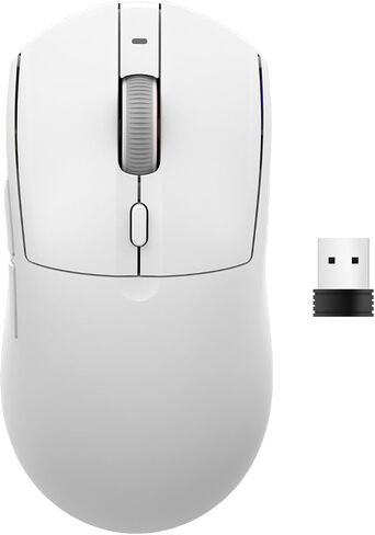 A.JAZZ AJ139PRO Dual-Mode 2.4G/Wired Gaming Mouse, 59g Lightweight Design, PAW3395 Sensor, 26K DPI, 300mAh Battery with 40-Hour Battery Life for Windows, Mac Gamer. in Kuwait