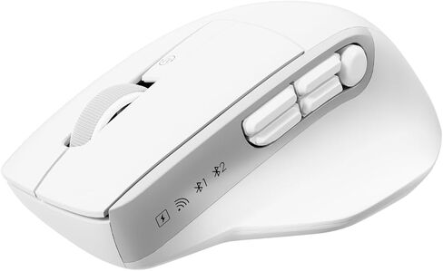 MEETION Wireless Mouse with 5 Side Buttons, Dual Mode Silent, White in Saudi Arabia