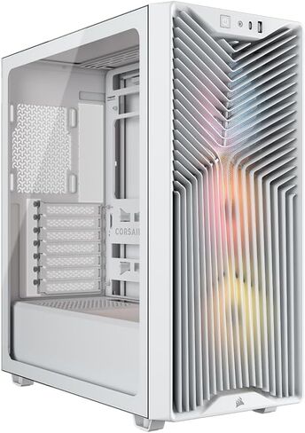 Corsair Case Power Supply Combo - 3200D RS ARGB, White mid-Tower Computer Case Bundle with RM1000e Fully Modular Low-Noise ATX Power Supply in Saudi Arabia