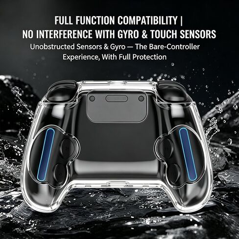 Protective Case Compatible with Steam Controller 2, Clear Crystal PC Hard Shell Cover, Anti-Scratch Shockproof Full Protection Skin, Transparent Controller Case for Gaming Accessories in Saudi Arabia