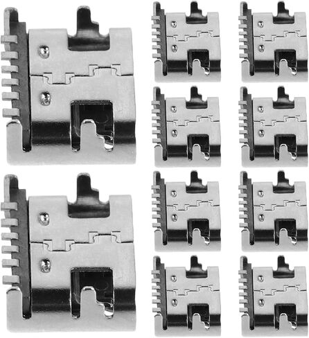 200pcs USB Type-c Female Jack 6 Pin SMD Metal Replacement Port in Saudi Arabia