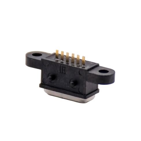 USB Connector 6Pin SMT Type C Female Socket with Seal Ring & Mounting Holes in Saudi Arabia
