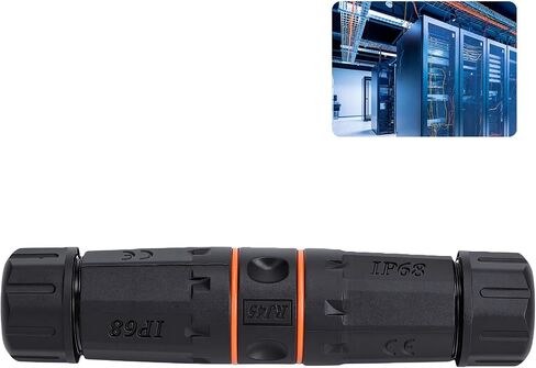 IP68 RJ45 Coupler Female to Female, Shielded Inline Adapter for Outdoor CCTV Industrial Use, Weatherproof Ethernet Connector, ToolFree Installation in Saudi Arabia