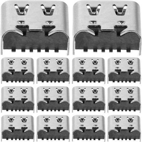 Type-c USB 3.1 PCB Solder Connector 6 Pin Silver Metal in Saudi Arabia