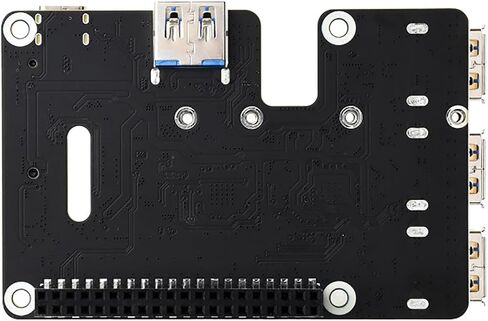 PCIe to M.2 NVMe and USB 3.2 Gen1 HAT+ for Raspberry Pi 5, Supports 2230–2280 SSD, Bootable NVMe Storage, 4-Port USB Expansion, Plug and Play PCIe Adapter Board in Saudi Arabia