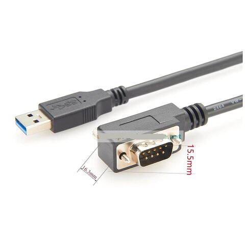 90 Degree Low Profile USB 2.0 to DB9 Male Serial Converter Cord with F&T>D*I FT232RNL Chip Space-Saving to RS232 to COM Port in Saudi Arabia