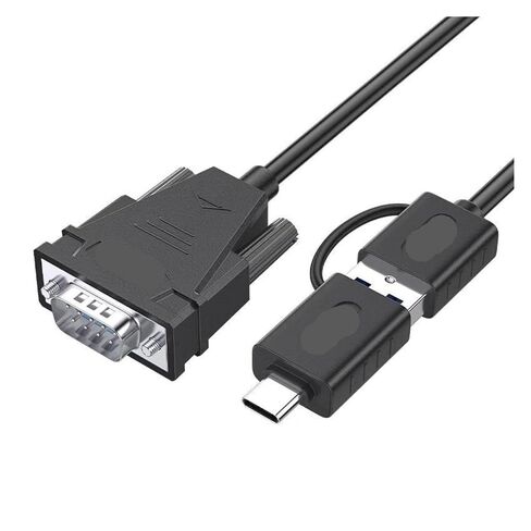 High Speed Baud Rate 300bps-115200bps TY>pe A and USB C to DB9 RS232 Serial Adapter Cord 1.5m in Saudi Arabia