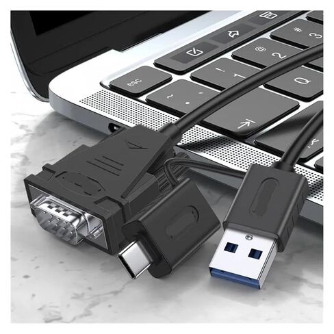 High Speed Baud Rate 300bps-115200bps TY>pe A and USB C to DB9 RS232 Serial Adapter Cord 1.5m in Saudi Arabia