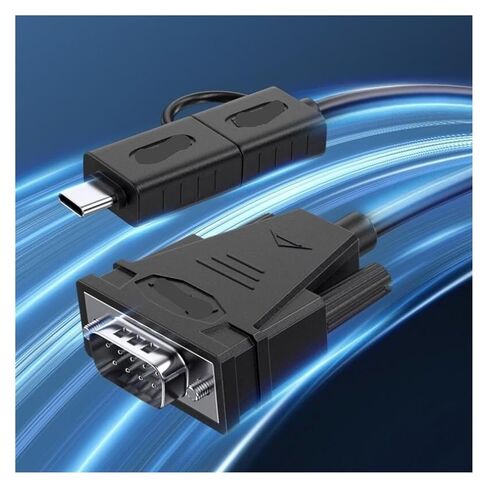 High Speed Baud Rate 300bps-115200bps TY>pe A and USB C to DB9 RS232 Serial Adapter Cord 1.5m in Saudi Arabia