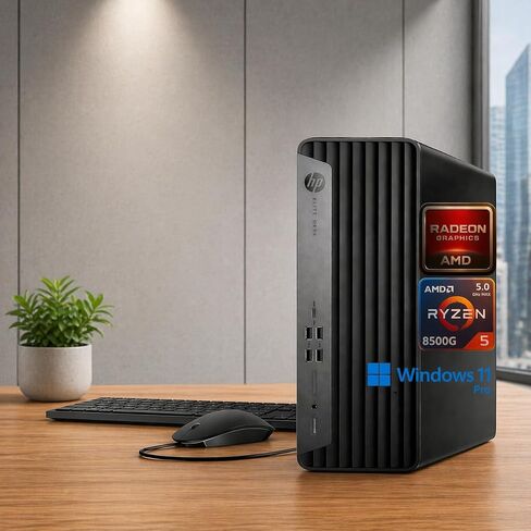 Customized Desktop, Made with HP EliteDesk 805 G9, Ryzen 5 8500G (Up to 5.0GHz), 8GB/ 16GB/ 32GB/ 64GB DDR5 RAM, 512GB/ 1TB/ 2TB/ 4TB SSD, DP+HDMI Dual 4K Support, Wi-Fi 6E, Windows 11 Pro in Saudi Arabia