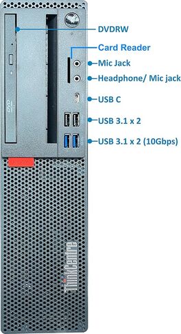 Lenovo ThinkCentre M920S Desktop Computer - Intel I7-8700, 32GB Ram, 1TB SSD, Nvidia Geforce GT 730 2GB, Wi-Fi, Bluetooth, DVI, HDMI, DVD-RW, USB Type-C - Windows 11 Pro (Renewed) in Saudi Arabia