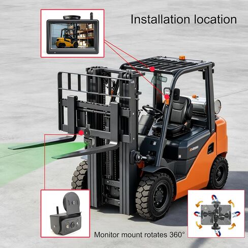 YEOIZO Magnetic Wireless Forklift Camera with 5'' HD Monitor in Saudi Arabia