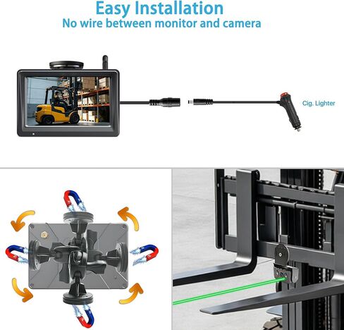 YEOIZO Magnetic Wireless Forklift Camera with 5'' HD Monitor in Saudi Arabia