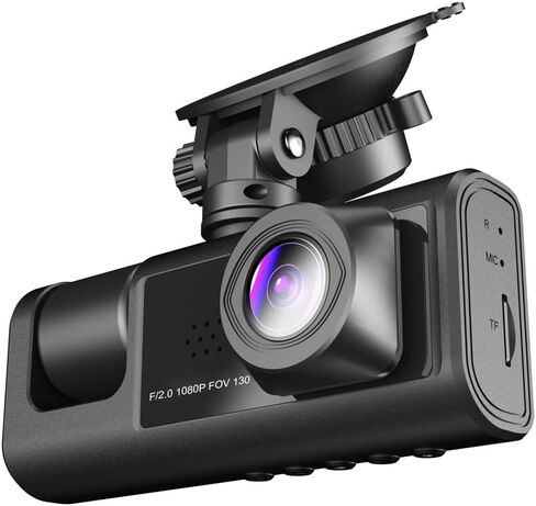 Shkalacar Dash Cam Front & Inside & Rear Camera, 1080P DVR Car Dashboard Camera with Night Vision 2 Inch Screen Dashcam Support Night-Vision Loop Recording One-Key Lock in Saudi Arabia