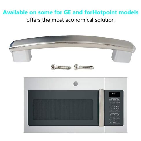 New Door Handle Fit for GE Microwave JNM7196SK1SS JNM7196SK2SS JNM7196SK3SS JVM6172SK1SS JVM6172SK2SS JVM6175BL1TS JVM6175EK1ES JVM6175EK2ES JVM6175SK1SS Replaces WB15X26821 by XSPANDER in Saudi Arabia